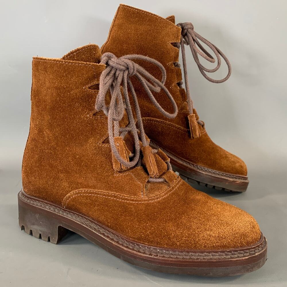 POLO COUNTRY by RALPH LAUREN Size 6.5 Brown Leather W 7001085-204 Suede Boots